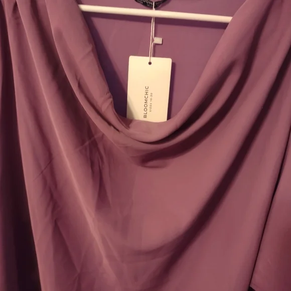 NWT BloomChic Purple Cowl Neck Blouse Top - Picture 4 of 5